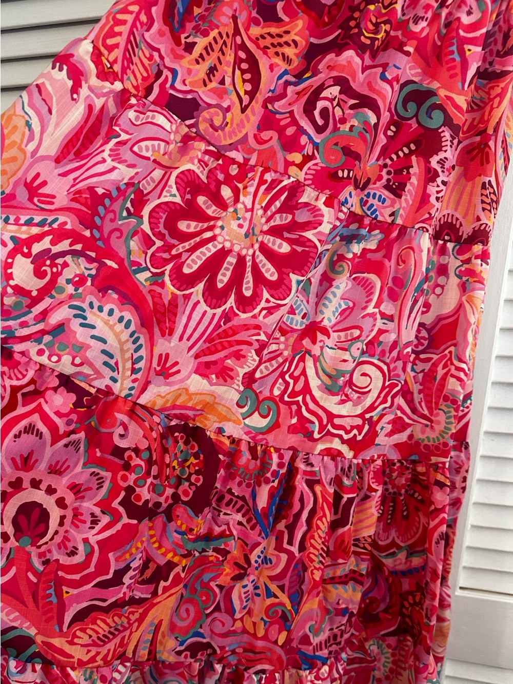 Flying Tomatoe FUCHSIA WOVEN MIDI DRESS - Picture 3 of 3